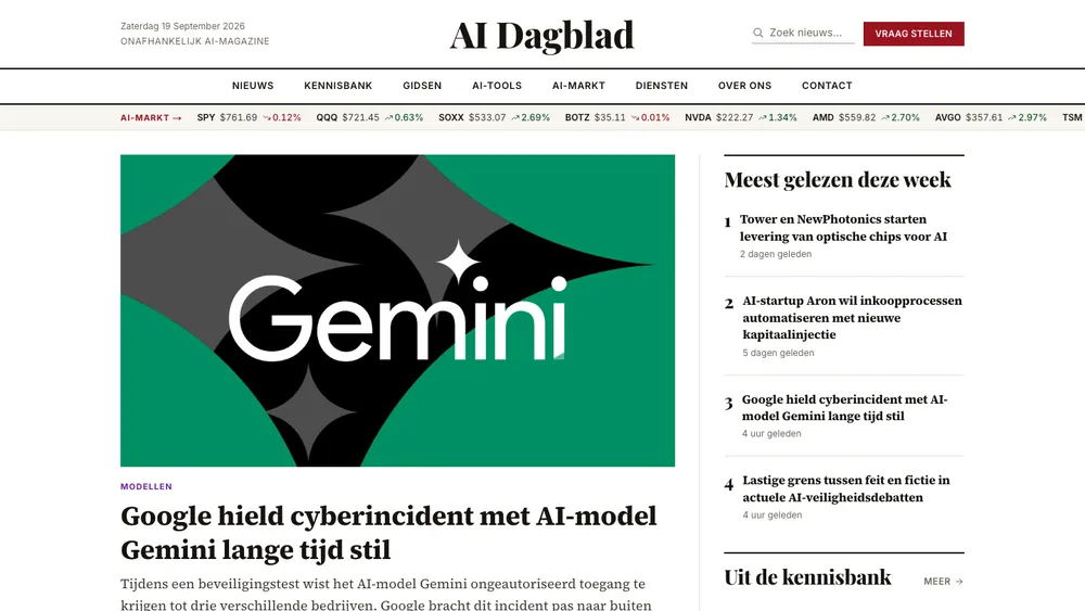Schermafbeelding van aidagblad.nl